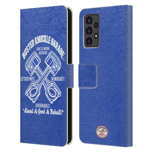 Busted Knuckle Garage Graphics Overhauls Leather Book Wallet Case Cover For Samsung Galaxy A13 (2022)