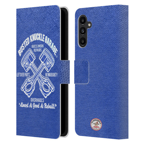 Busted Knuckle Garage Graphics Overhauls Leather Book Wallet Case Cover For Samsung Galaxy A13 5G (2021)