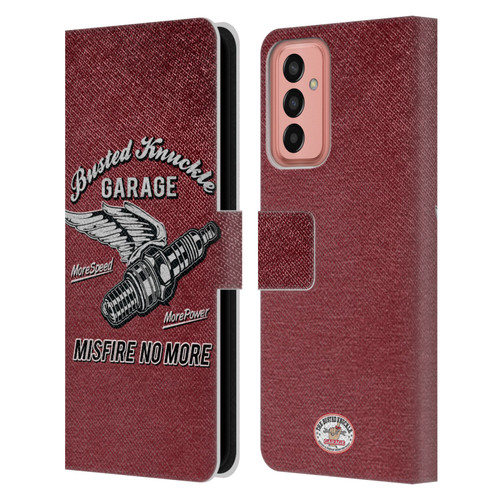 Busted Knuckle Garage Graphics Misfire Leather Book Wallet Case Cover For Samsung Galaxy M13 (2022)