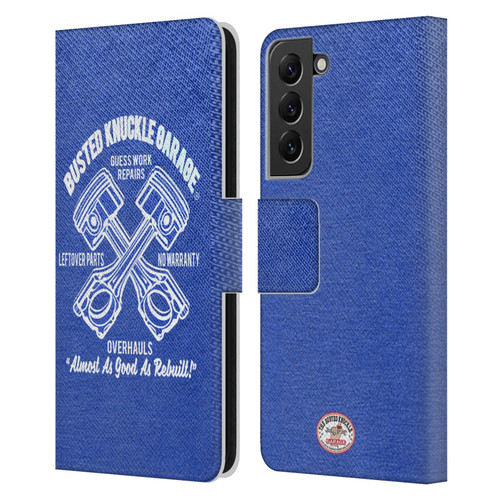 Busted Knuckle Garage Graphics Overhauls Leather Book Wallet Case Cover For Samsung Galaxy S22+ 5G