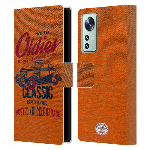 Busted Knuckle Garage Graphics Classic Leather Book Wallet Case Cover For Xiaomi 12