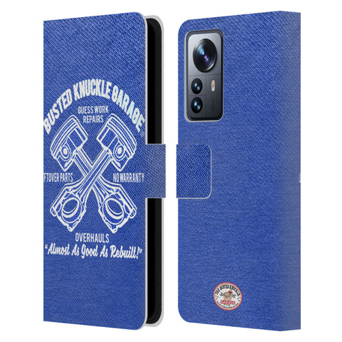 Busted Knuckle Garage Graphics Overhauls Leather Book Wallet Case Cover For Xiaomi 12 Pro