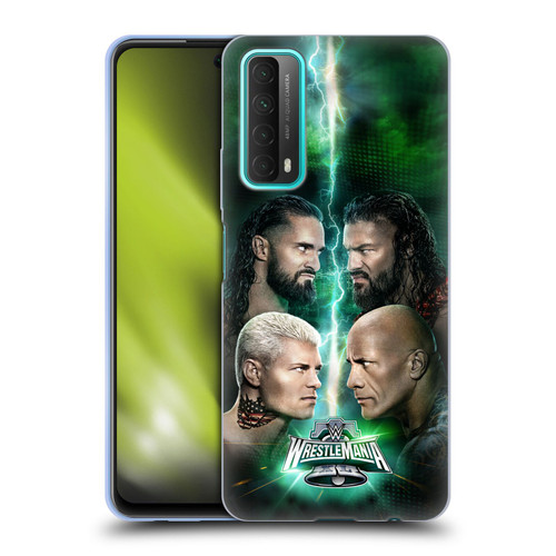 WWE Wrestlemania 40 Key Art Poster Soft Gel Case for Huawei P Smart (2021)