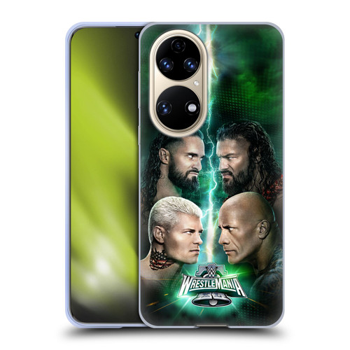 WWE Wrestlemania 40 Key Art Poster Soft Gel Case for Huawei P50