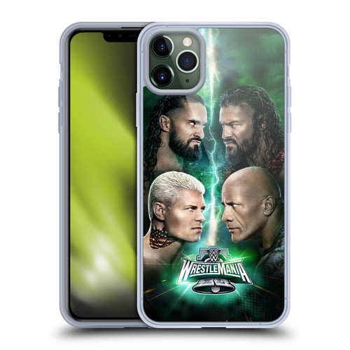WWE Wrestlemania 40 Key Art Poster Soft Gel Case for Apple iPhone 11 Pro Max