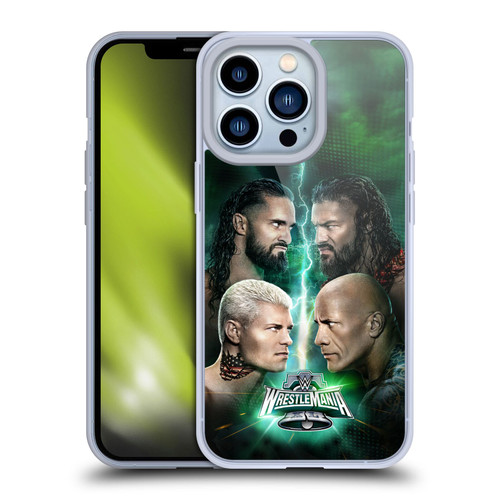 WWE Wrestlemania 40 Key Art Poster Soft Gel Case for Apple iPhone 13 Pro