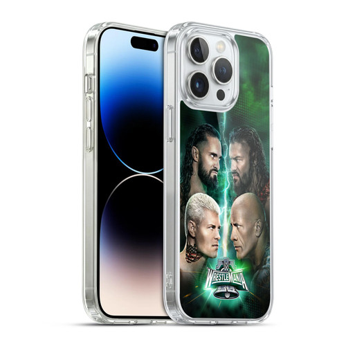 WWE Wrestlemania 40 Key Art Poster Soft Gel Case for Apple iPhone 14 Pro Max & MagSafe