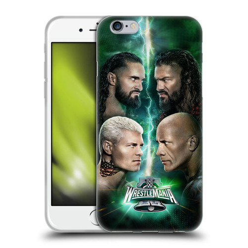 WWE Wrestlemania 40 Key Art Poster Soft Gel Case for Apple iPhone 6 / iPhone 6s
