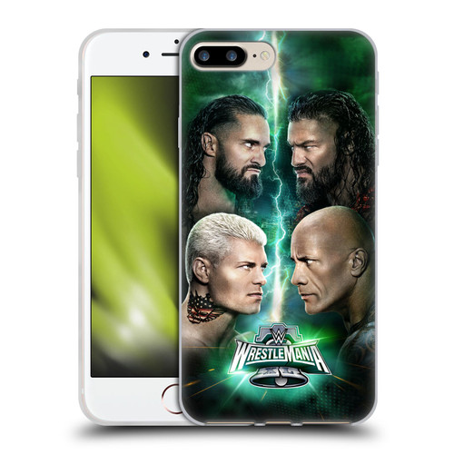 WWE Wrestlemania 40 Key Art Poster Soft Gel Case for Apple iPhone 7 Plus / iPhone 8 Plus