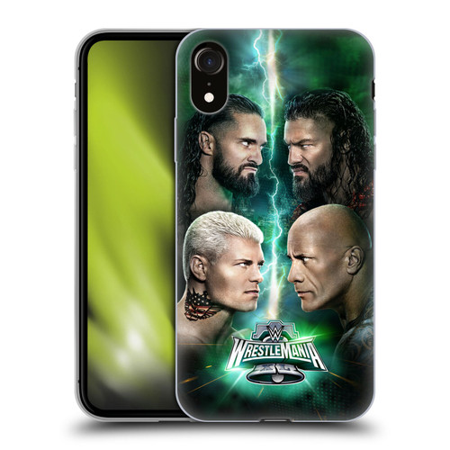 WWE Wrestlemania 40 Key Art Poster Soft Gel Case for Apple iPhone XR