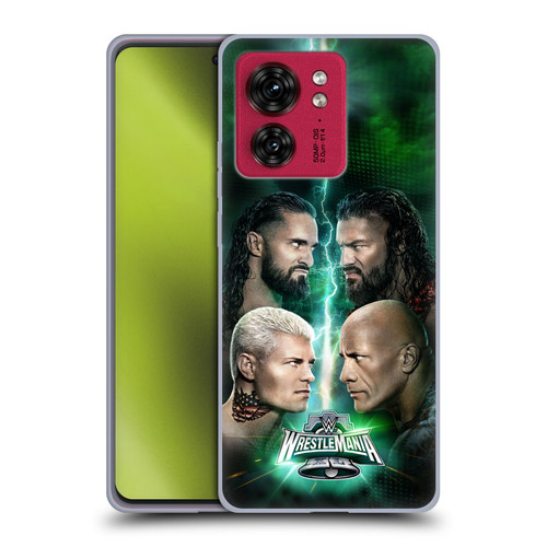 WWE Wrestlemania 40 Key Art Poster Soft Gel Case for Motorola Moto Edge 40