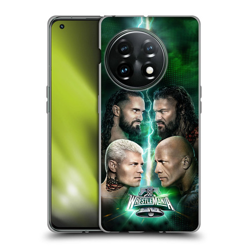 WWE Wrestlemania 40 Key Art Poster Soft Gel Case for OnePlus 11 5G