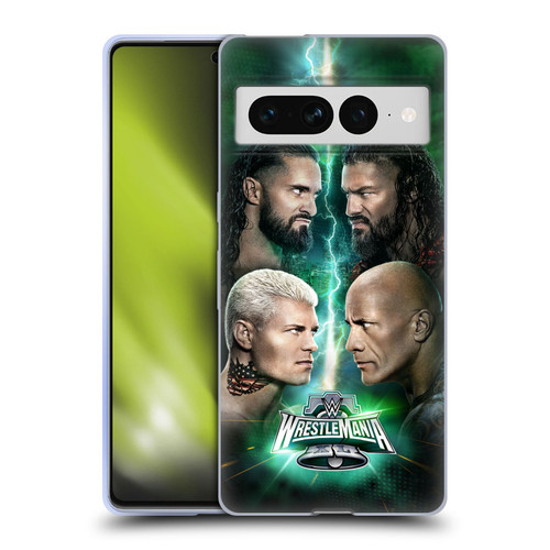 WWE Wrestlemania 40 Key Art Poster Soft Gel Case for Google Pixel 7 Pro