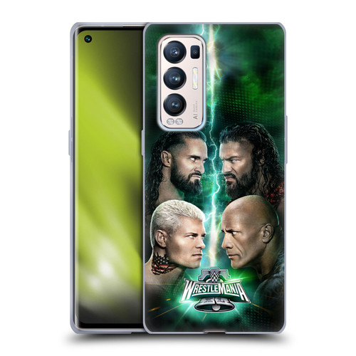 WWE Wrestlemania 40 Key Art Poster Soft Gel Case for OPPO Find X3 Neo / Reno5 Pro+ 5G