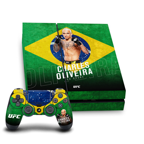 UFC Charles Oliveira Brazil Flag Vinyl Sticker Skin Decal Cover for Sony PS4 Console & Controller