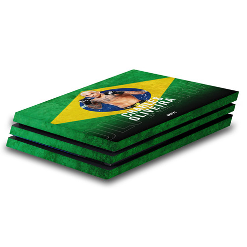 UFC Charles Oliveira Brazil Flag Vinyl Sticker Skin Decal Cover for Sony PS4 Pro Console