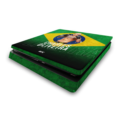 UFC Charles Oliveira Brazil Flag Vinyl Sticker Skin Decal Cover for Sony PS4 Slim Console