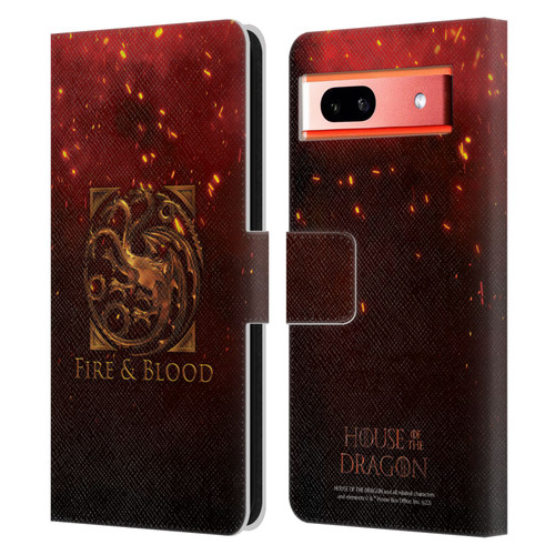 House Of The Dragon: Television Series Key Art Targaryen Leather Book Wallet Case Cover For Google Pixel 7a