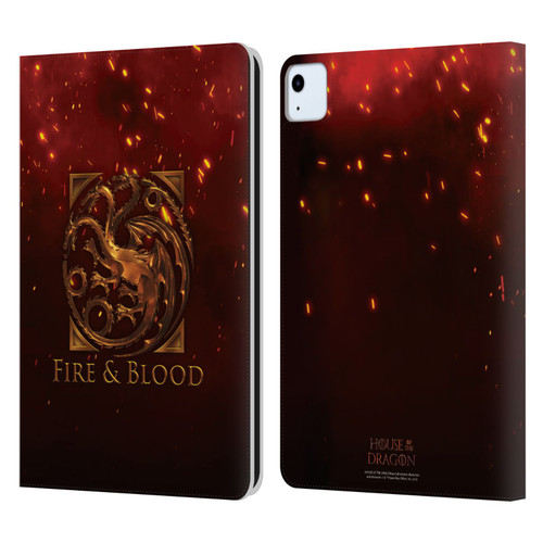 House Of The Dragon: Television Series Key Art Targaryen Leather Book Wallet Case Cover For Apple iPad Air 2020 / 2022