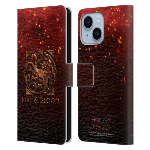 House Of The Dragon: Television Series Key Art Targaryen Leather Book Wallet Case Cover For Apple iPhone 14 Plus