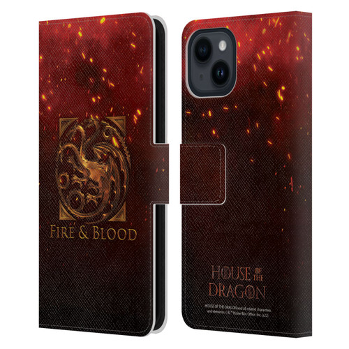 House Of The Dragon: Television Series Key Art Targaryen Leather Book Wallet Case Cover For Apple iPhone 15