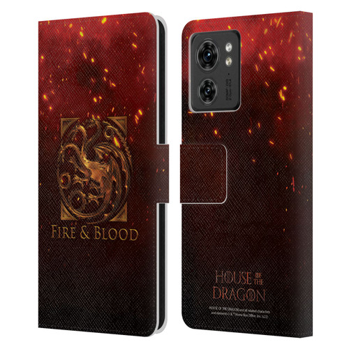 House Of The Dragon: Television Series Key Art Targaryen Leather Book Wallet Case Cover For Motorola Moto Edge 40