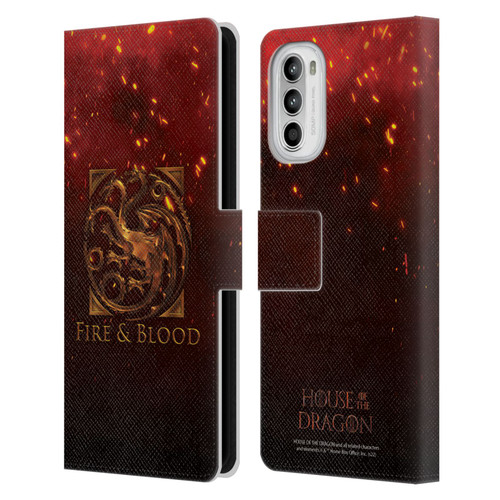 House Of The Dragon: Television Series Key Art Targaryen Leather Book Wallet Case Cover For Motorola Moto G52