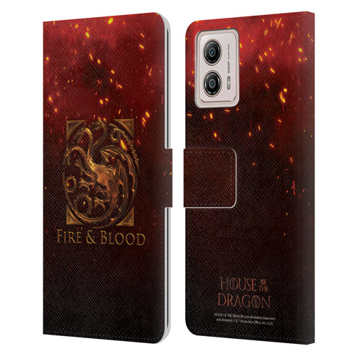 House Of The Dragon: Television Series Key Art Targaryen Leather Book Wallet Case Cover For Motorola Moto G53 5G