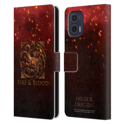 House Of The Dragon: Television Series Key Art Targaryen Leather Book Wallet Case Cover For Motorola Moto G73 5G