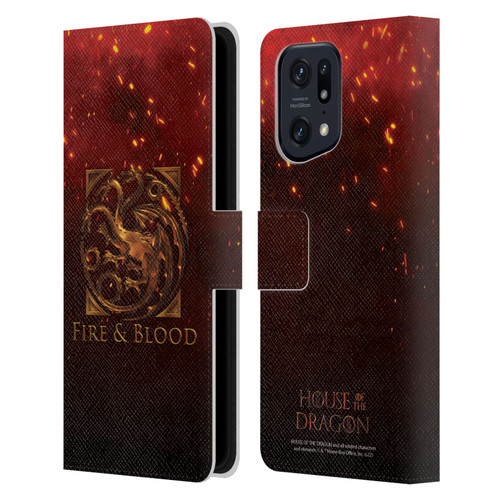House Of The Dragon: Television Series Key Art Targaryen Leather Book Wallet Case Cover For OPPO Find X5 Pro