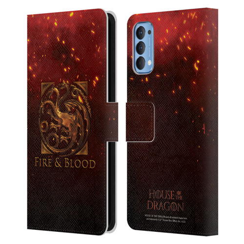 House Of The Dragon: Television Series Key Art Targaryen Leather Book Wallet Case Cover For OPPO Reno 4 5G