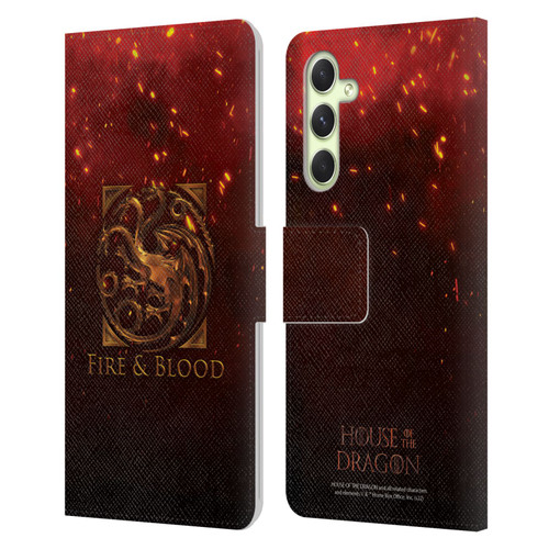 House Of The Dragon: Television Series Key Art Targaryen Leather Book Wallet Case Cover For Samsung Galaxy A54 5G