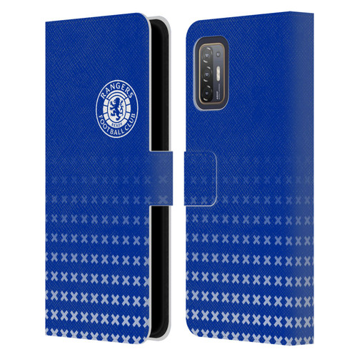 Rangers FC Crest Matchday Leather Book Wallet Case Cover For HTC Desire 21 Pro 5G