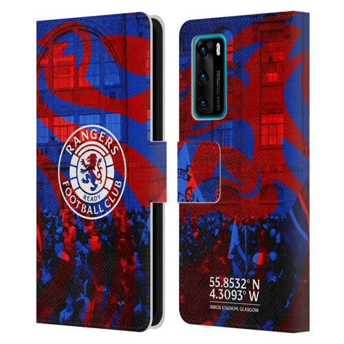 Rangers FC Crest Logo Stadium Leather Book Wallet Case Cover For Huawei P40 5G
