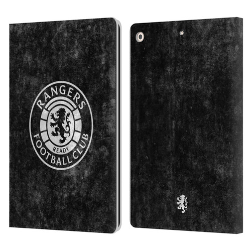Rangers FC Crest Distressed Leather Book Wallet Case Cover For Apple iPad 10.2 2019/2020/2021