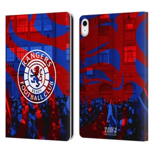 Rangers FC Crest Logo Stadium Leather Book Wallet Case Cover For Apple iPad 10.9 (2022)