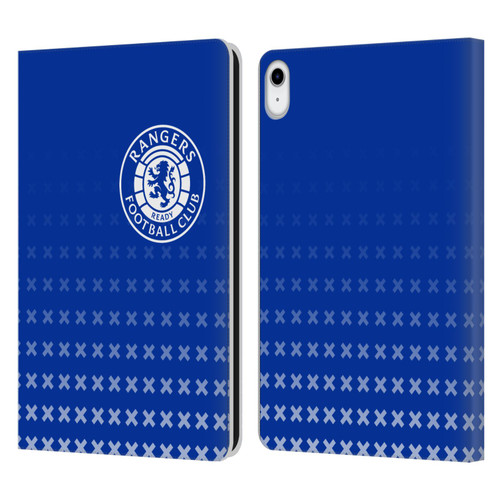Rangers FC Crest Matchday Leather Book Wallet Case Cover For Apple iPad 10.9 2022/2025