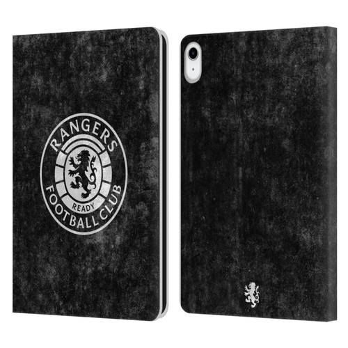 Rangers FC Crest Distressed Leather Book Wallet Case Cover For Apple iPad 10.9 2022/2025