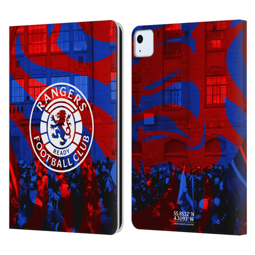 Rangers FC Crest Logo Stadium Leather Book Wallet Case Cover For Apple iPad Air 11 2020/2022/2024