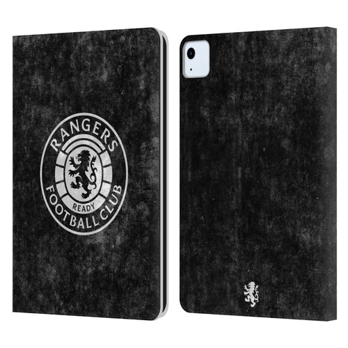 Rangers FC Crest Distressed Leather Book Wallet Case Cover For Apple iPad Air 11 2020/2022/2024