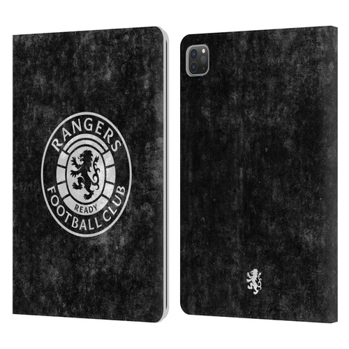 Rangers FC Crest Distressed Leather Book Wallet Case Cover For Apple iPad Pro 11 2020 / 2021 / 2022