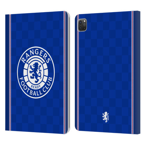 Rangers FC Crest Retro 1989 Home Kit Leather Book Wallet Case Cover For Apple iPad Pro 11 2020 / 2021 / 2022