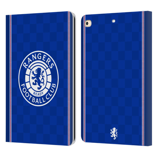 Rangers FC Crest Retro 1989 Home Kit Leather Book Wallet Case Cover For Apple iPad 9.7 2017 / iPad 9.7 2018
