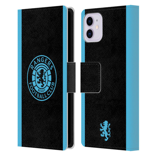 Rangers FC Crest Light Blue Leather Book Wallet Case Cover For Apple iPhone 11