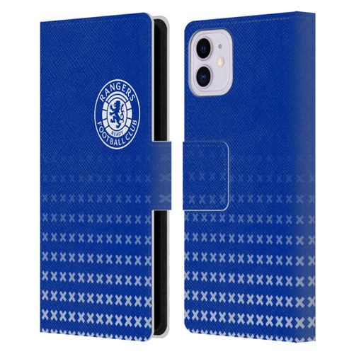 Rangers FC Crest Matchday Leather Book Wallet Case Cover For Apple iPhone 11