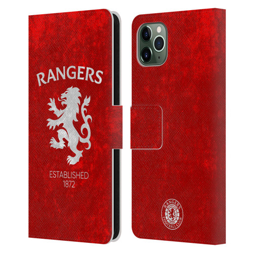 Rangers FC Crest Lion Rampant Leather Book Wallet Case Cover For Apple iPhone 11 Pro Max