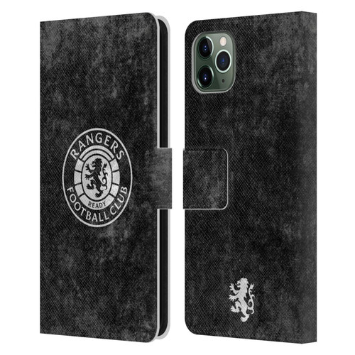 Rangers FC Crest Distressed Leather Book Wallet Case Cover For Apple iPhone 11 Pro Max