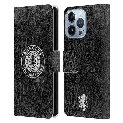 Rangers FC Crest Distressed Leather Book Wallet Case Cover For Apple iPhone 13 Pro