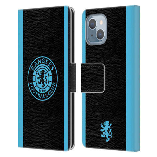 Rangers FC Crest Light Blue Leather Book Wallet Case Cover For Apple iPhone 14