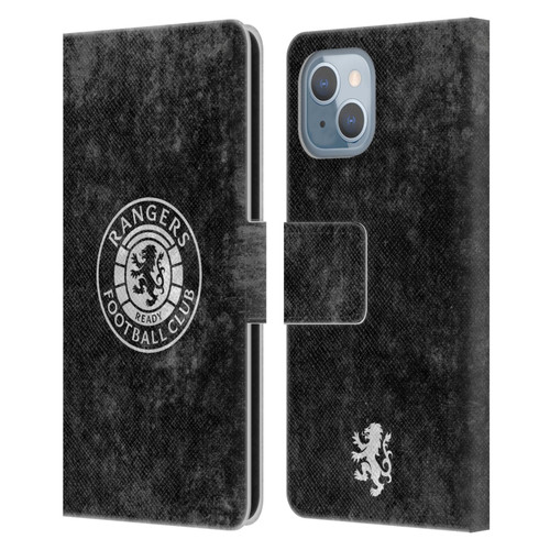 Rangers FC Crest Distressed Leather Book Wallet Case Cover For Apple iPhone 14